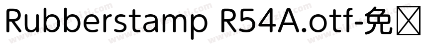 Rubberstamp R54A.otf字体转换